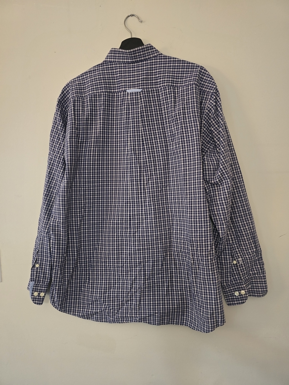 Barbour Navy and White Check Button-Up "The Sporting Shirt" - Picture 3 of 5